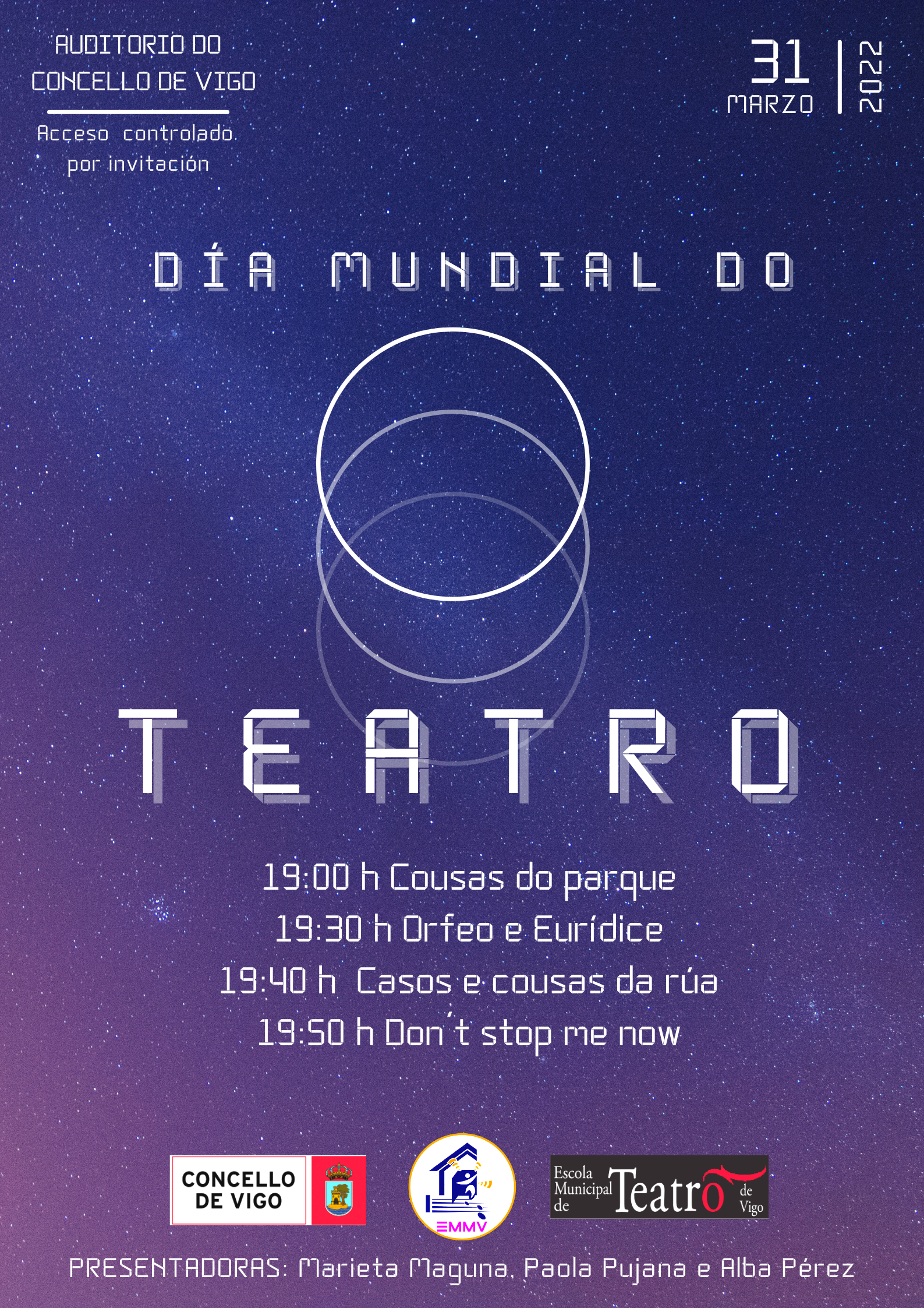 Cartel Día Mundial do Teatro 2022